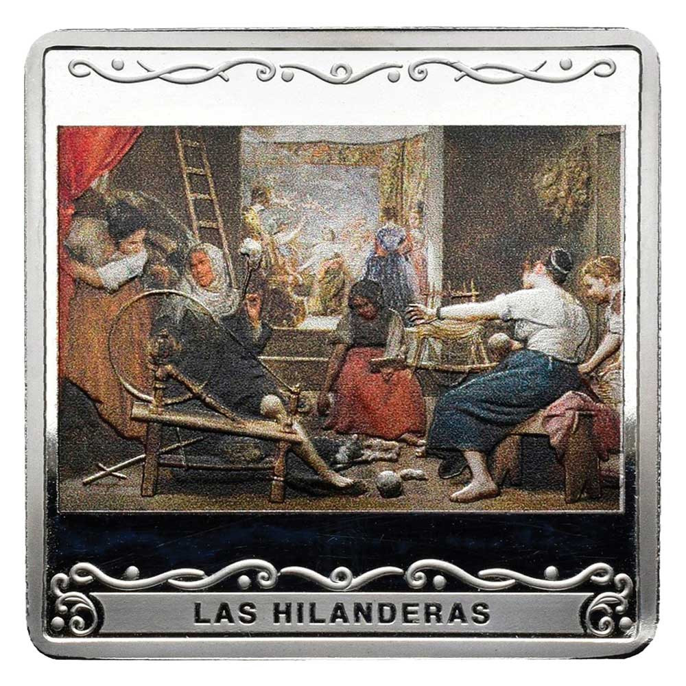 10 Euro Argent Espagne BE 2024 colorisée - Les Fileuses de Diego Velasquez
