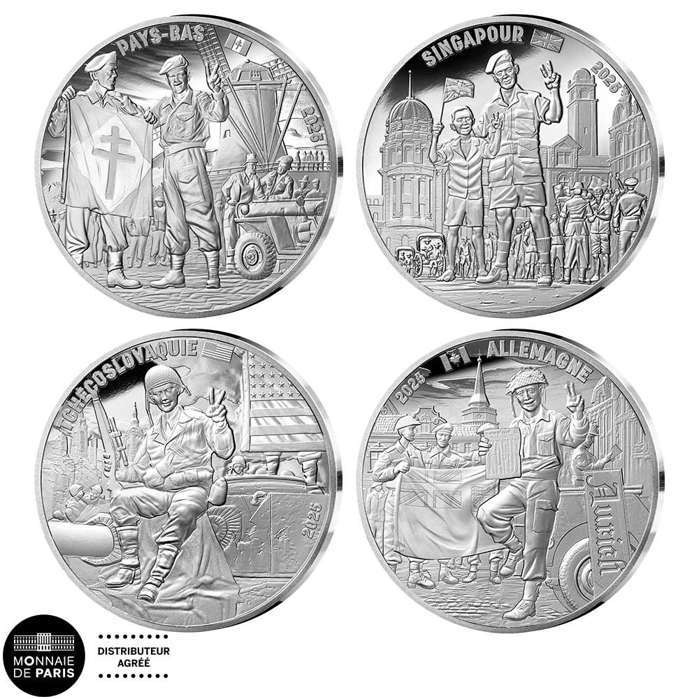 Lot 4 x 10 Euro France 2025