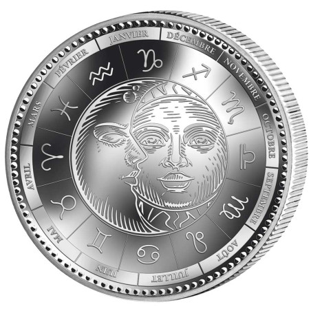 Pièce de collection colorisée - Signe astrologique Scorpion