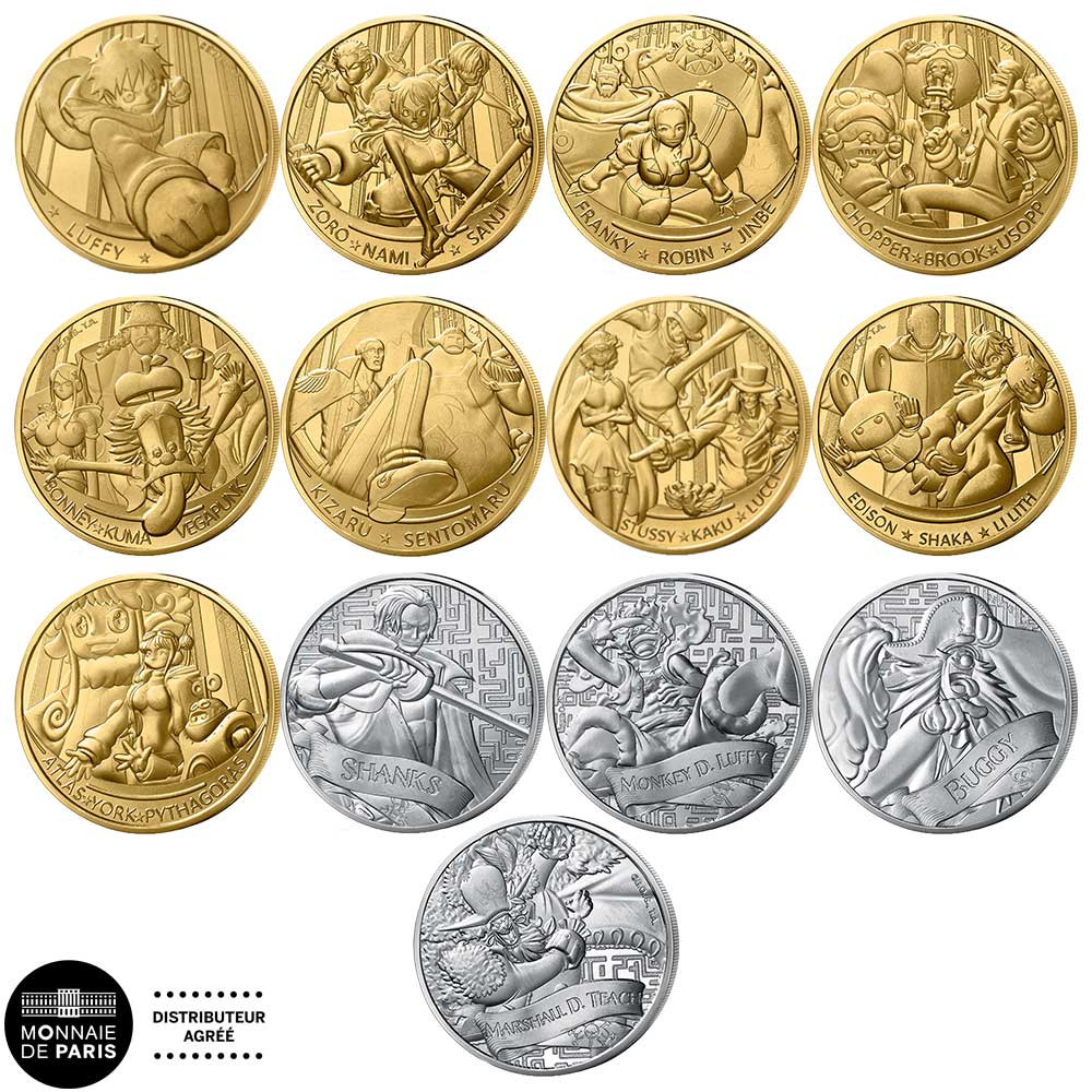 10 médailles aléatoires - One Piece