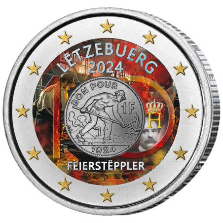 2 Euro Luxembourg 2024 - Introduction du Franc colorisée