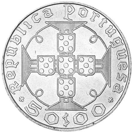 50 Escudos Argent Sao Tomé et Principe 1970 - Centenaire de Sao Tomé