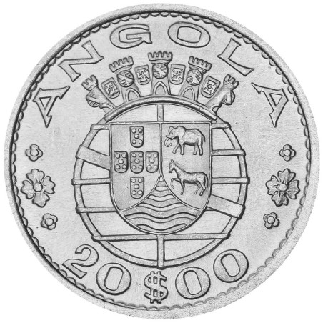 20 Escudos Argent Angola 1952-1955 - République portugaise