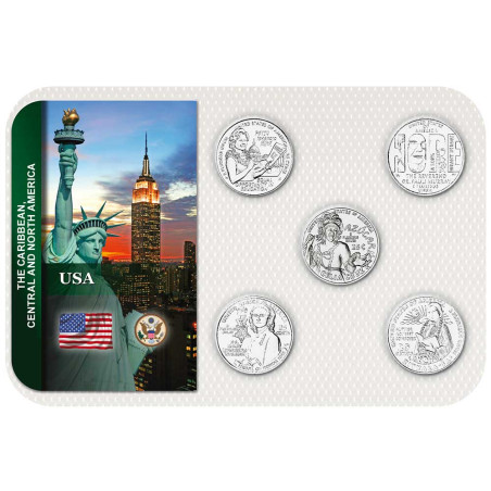 5 x 1/4 Dollar USA 2024 - Les femmes américaines
