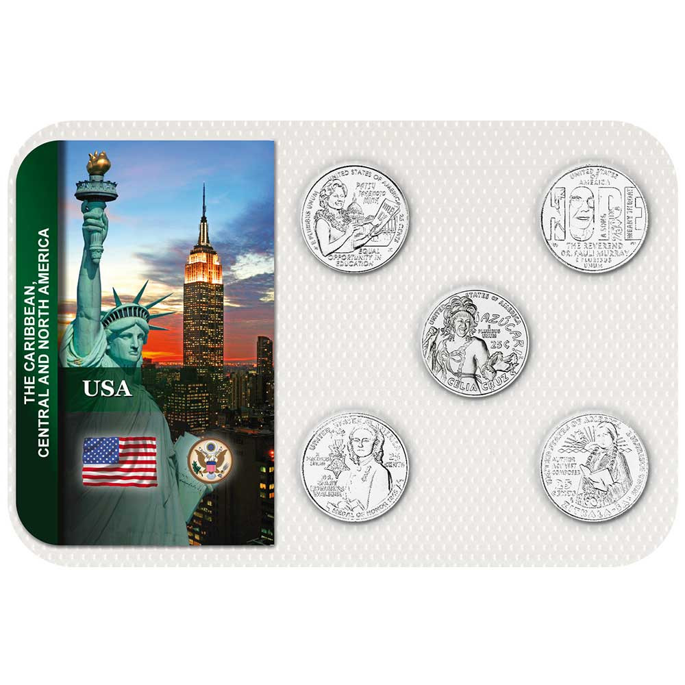 5 x 1/4 Dollar USA 2024 - Les femmes américaines