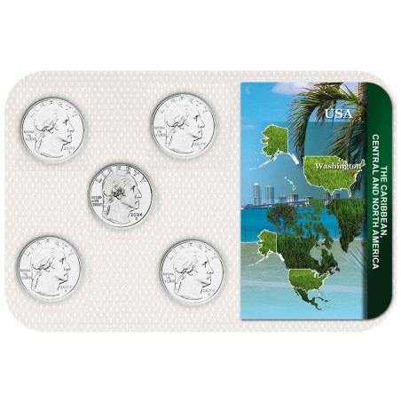 5 x 1/4 Dollar USA 2024 - Les femmes américaines