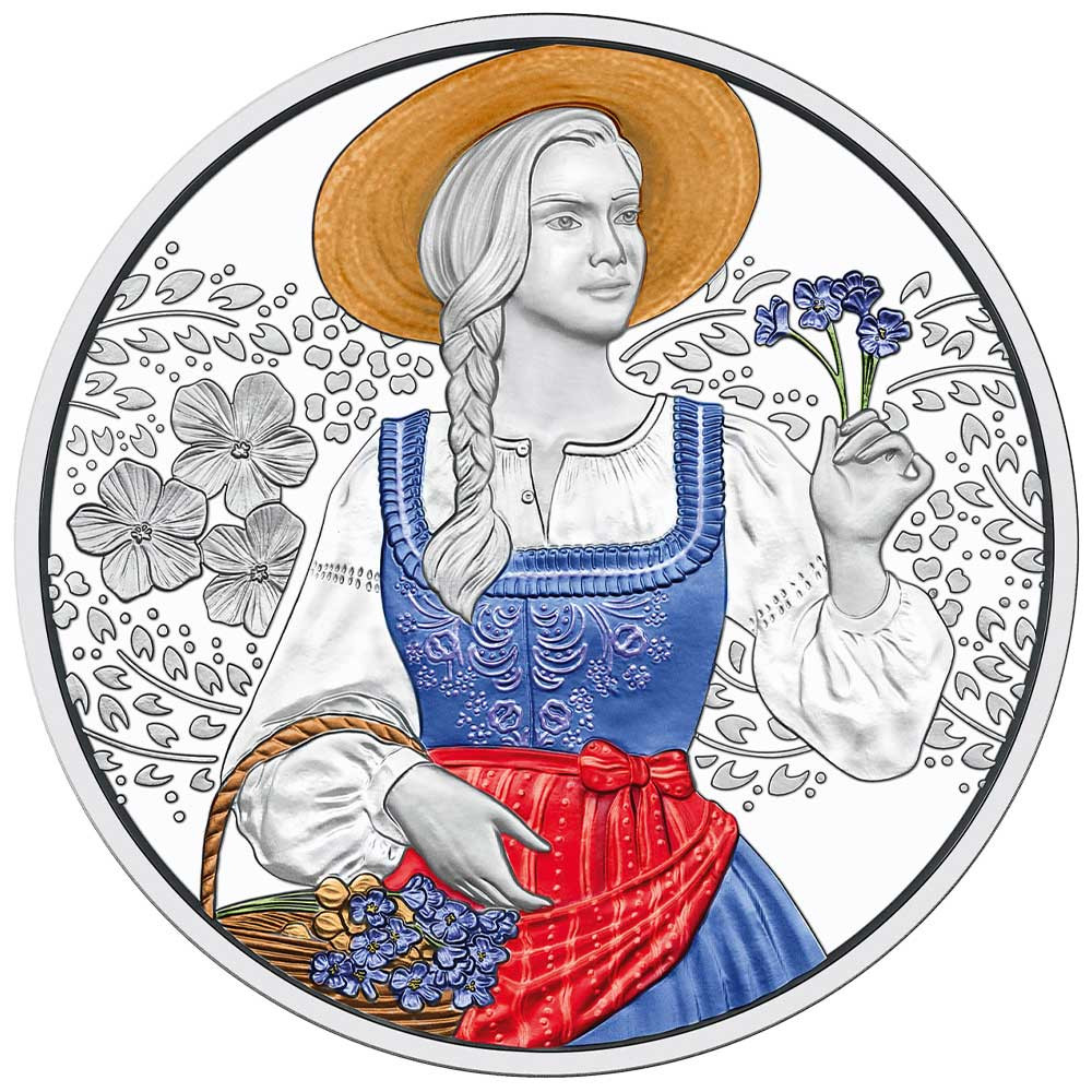 10 Euro Argent Autriche BE 2025 colorisée - Traditionnel et tendance
