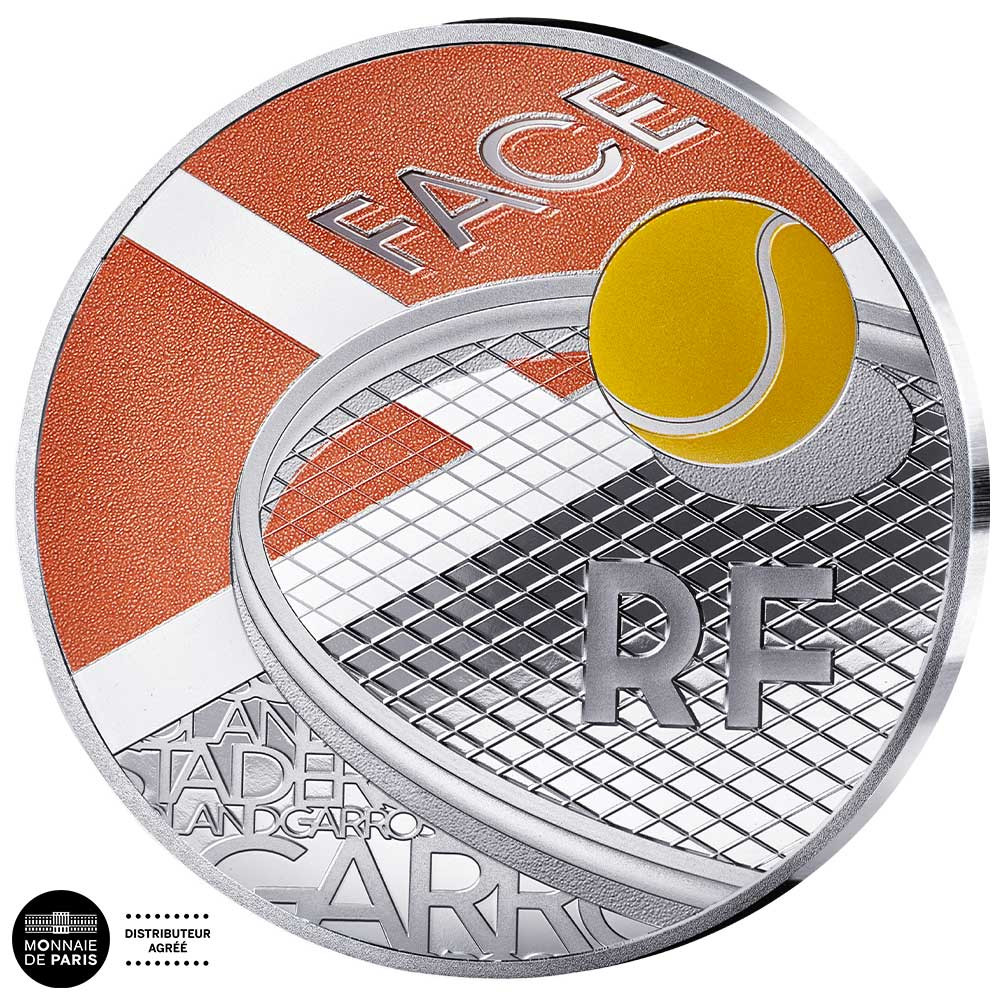 10 Euro Argent France BE 2025 colorisée - Roland-Garros
