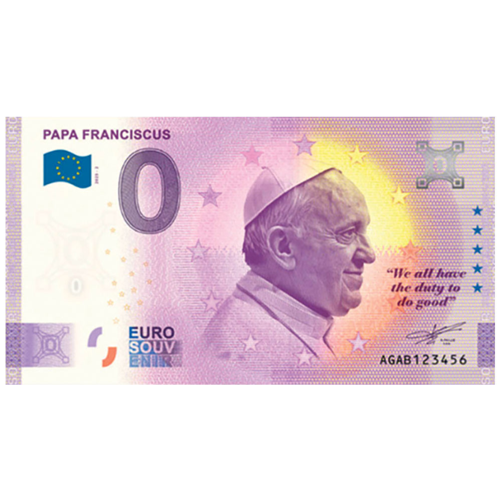 Billet souvenir 0 Euro - Pape François