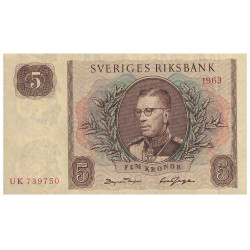 5 Kronor Suède 1962-1963