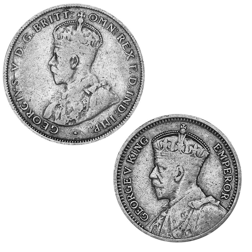 Lot monnaies en Argent George V