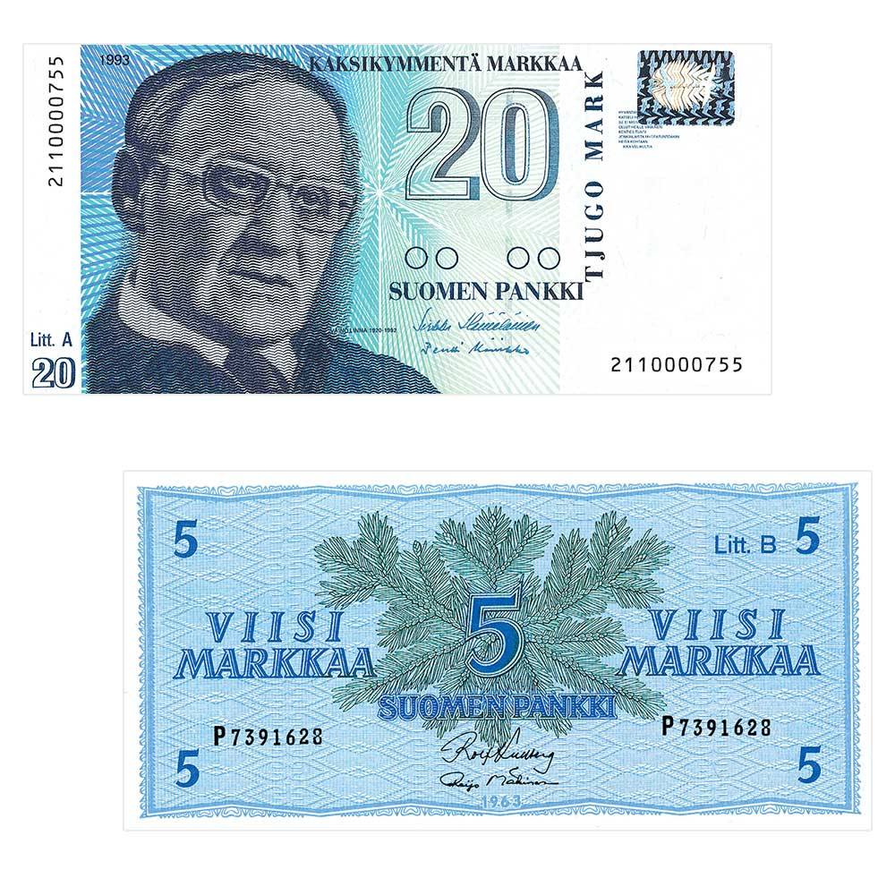 Lot 2 billets Finlande