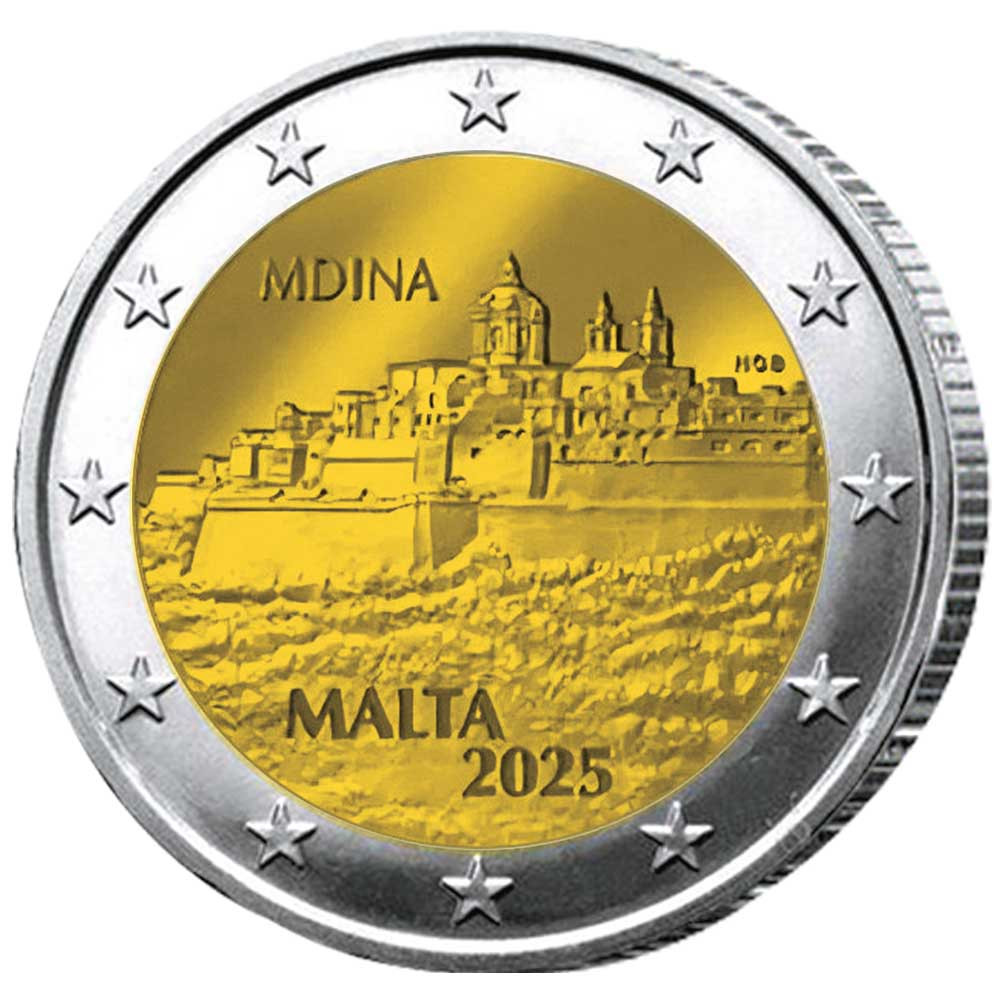 2 Euro Malte BU 2025 - Ville fortifiée de Mdina