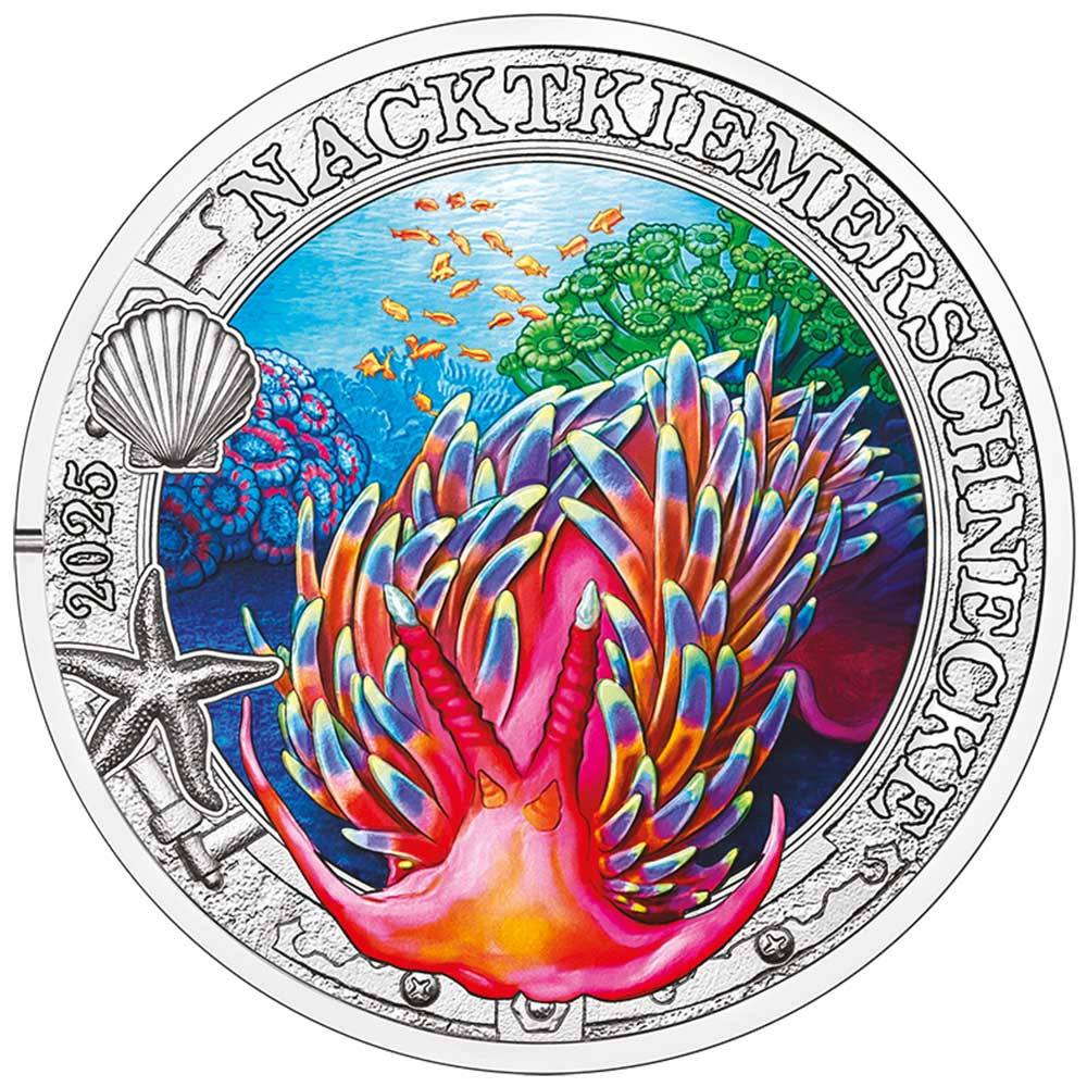 3 Euro Autriche BU 2025 colorisée et luminescente - Escargot