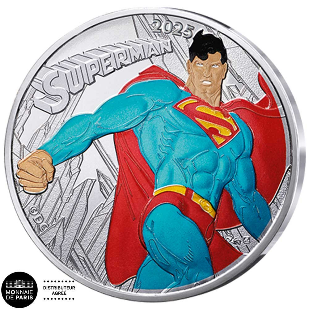 10 Euro 2025 France 2025 colorisée - Superman - DC Comics