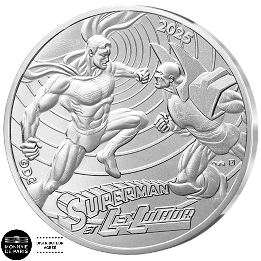 10 Euro Argent France 2025 - Superman et Lex Luthor - DC Comics