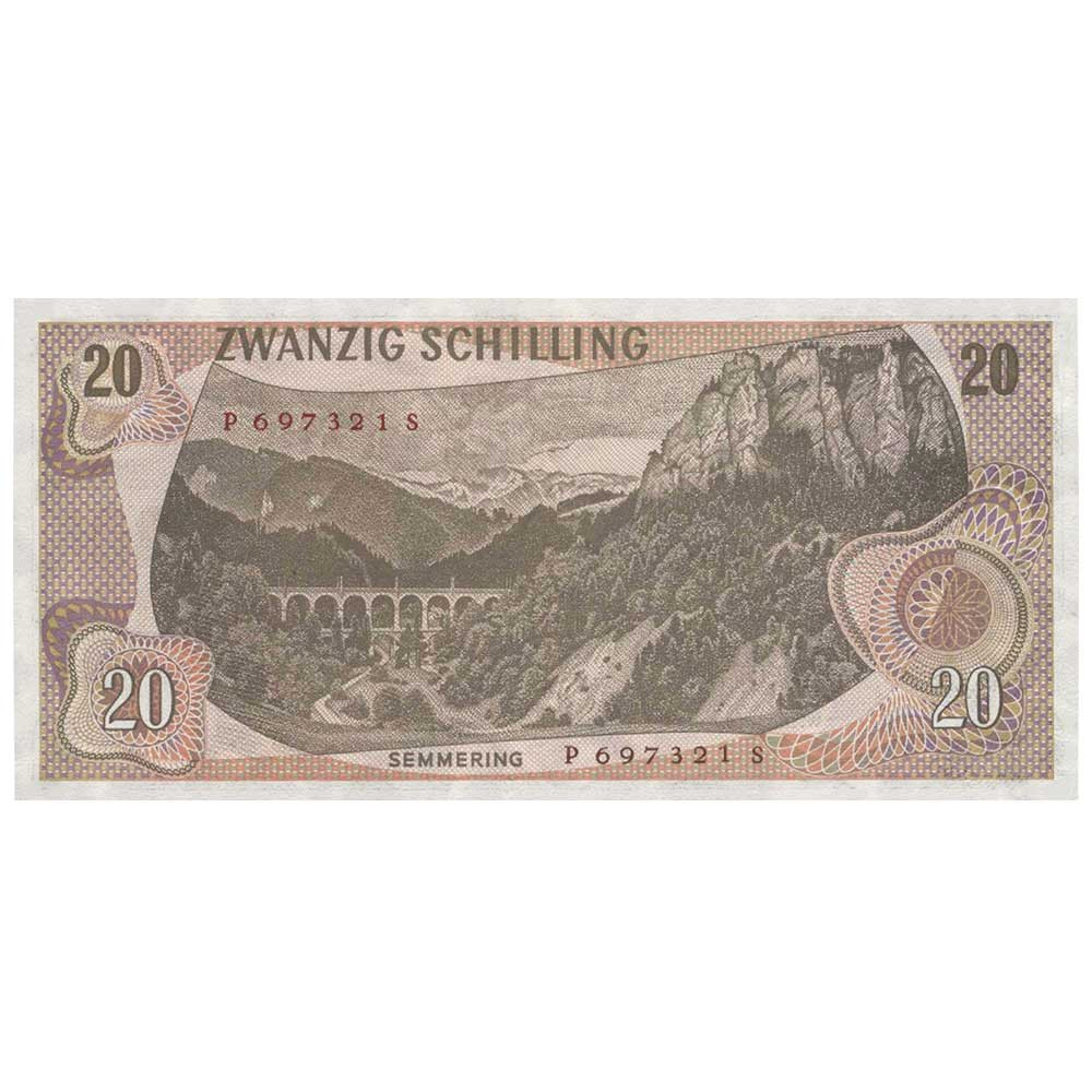 20 Schillings Autriche 1967 - Carl Ritter von Ghega - Trésor du Patrimoine