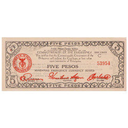 5 Pesos Philippines 1944