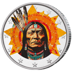 2 Euro enduite - Sitting Bull