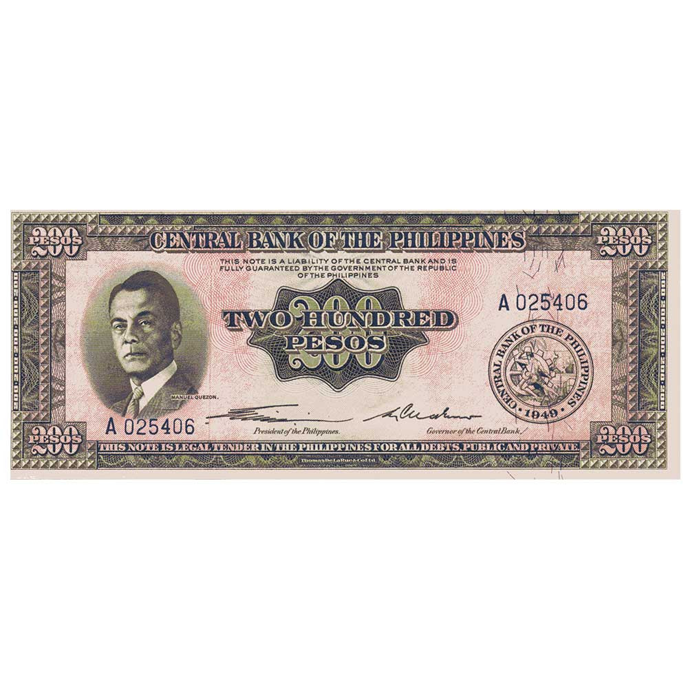 200 Pesos Philippines 1949