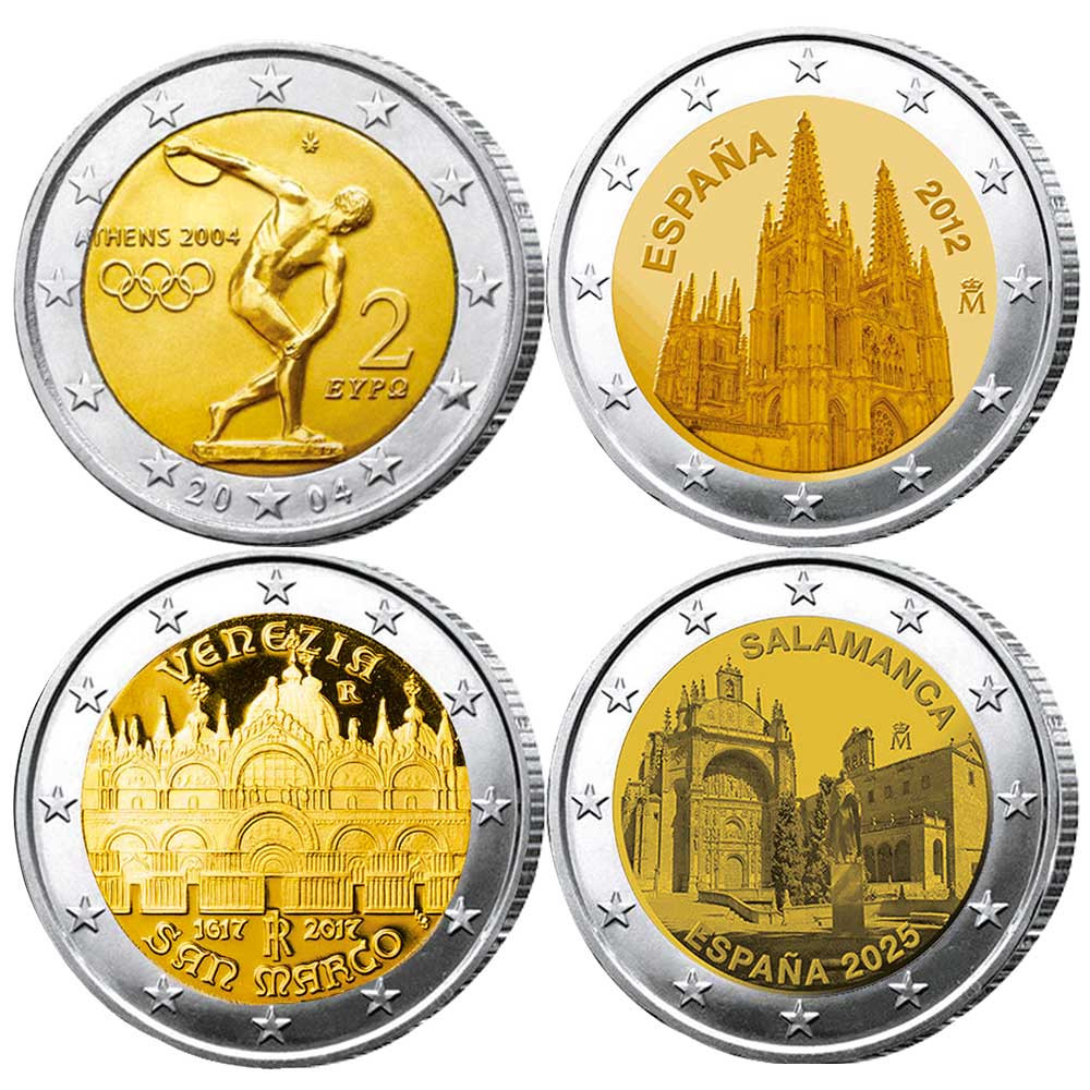 Lot 4 x 2 Euro Monuments et sites emblématiques d’Europe