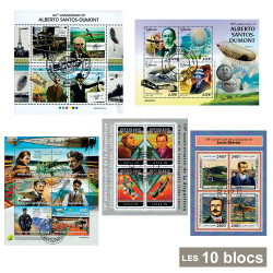 10 blocs-feuillets Aviateur