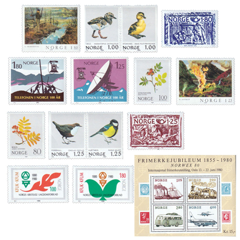 Prophila Collection – Norvège 1996 Waldbeeren – Timbres 1204-1205 – Neuf MNH – Plantes Et Champignons