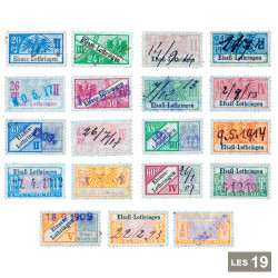 19 timbres sociaux postaux...
