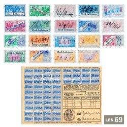 Lot 69 timbres sociaux de...