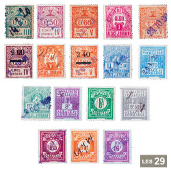 29 timbres sociaux postaux...
