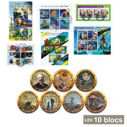 Lot de 10 blocs-feuillets*...