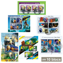 10 blocs-feuillets Jules Verne