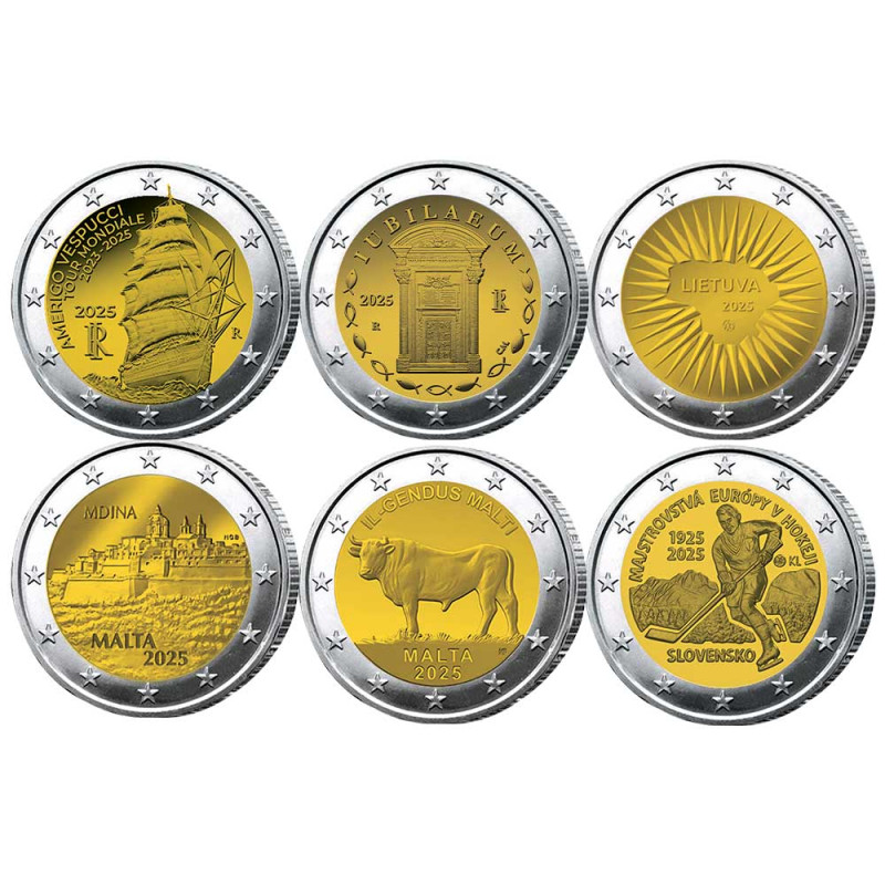 5 pièces de 5 francs commémoratives 1974/1982/89/99/00 (Gebraucht) in