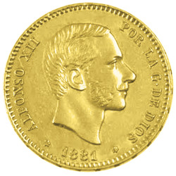 25 Pesetas Or Espagne...