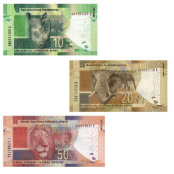 10, 20, 50 Rand Afrique du...