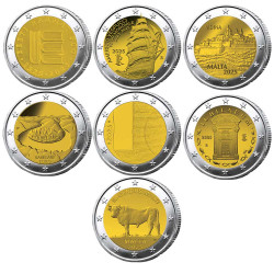 Lot 14 x 2 Euro...