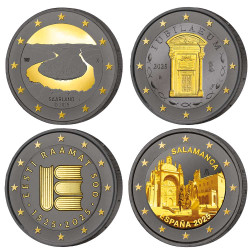 Lot 4 x 2 Euro ruthénium 2025