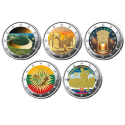 Lot 5 x 2 Euro 2025 colorisées