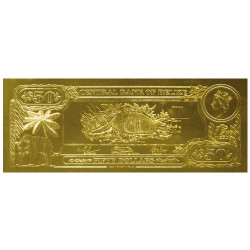 50 Dollars Or Belize 1985 -...