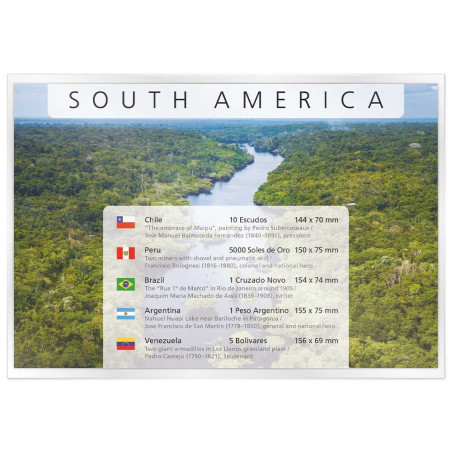 5 billets Amérique du Sud