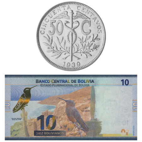 Lot monnaies boliviennes