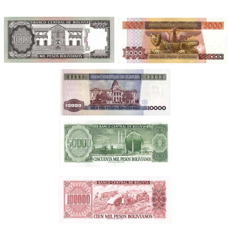 5 billets Bolivie