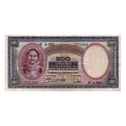 500 Drachmes Grèce 1939