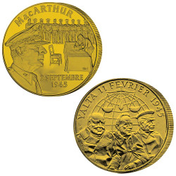 2 pièces de collection dorées