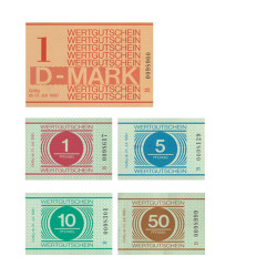 Lot 5 billets Allemagne 1990