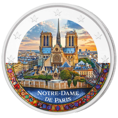 La 2 Euro Notre-Dame de Paris colorisée à 8,20 Euro au lieu de 16,50 Euro*
