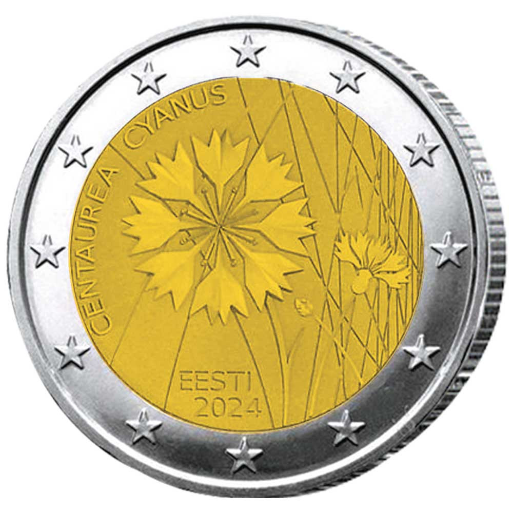 La 2 Euro Estonie 2024 Bleuet offerte*