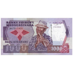 1000 Francs Madagascar...