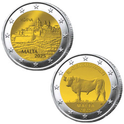 Lot 2 x 2 Euro Malte 2025