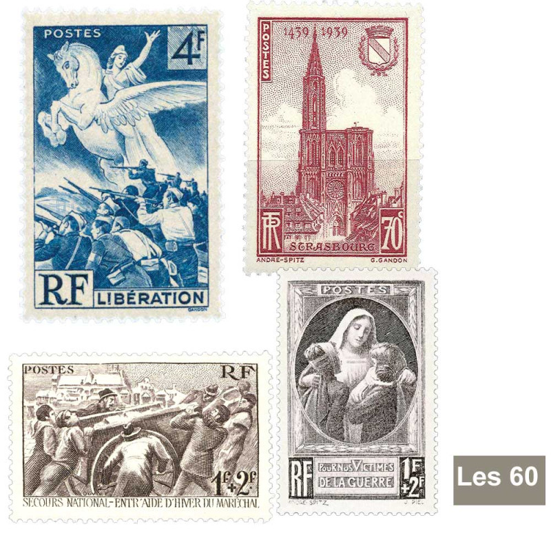 Timbre France De Guerre Yt 3 - Bloc De 8 Timbres, Signé Ref6086
